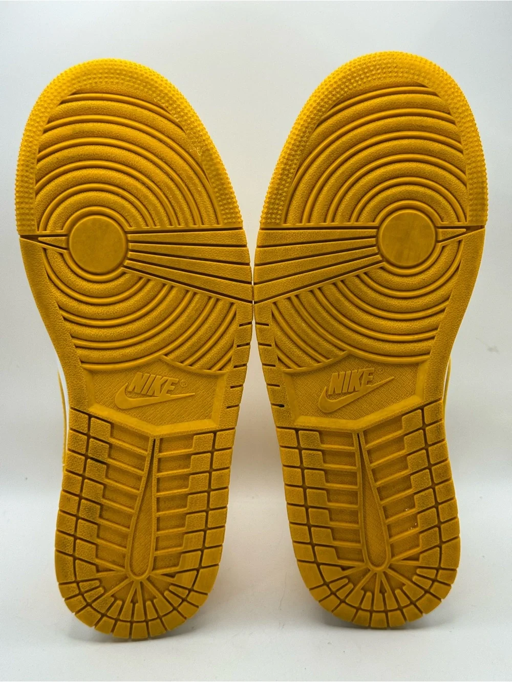 Nike Air Jordan Men’s 9 High Top Sneakers in Yellow and White